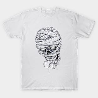 skull , skulls , dead , death , bones , skeleton , engraving , woodcut ,macabre , floral , graveyard,horror T-Shirt